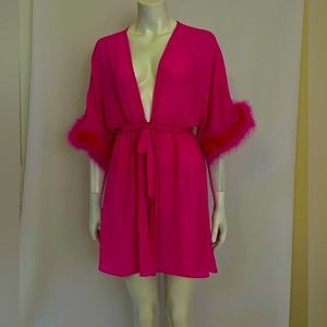 Feather Chiffon Robe